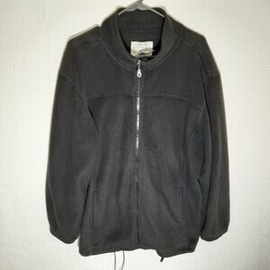 Faded Glory L Black Fleece Jacket Women’s Vintage Outdoors Zip Up Hong Kong